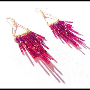 Fire and Emerald Earrings